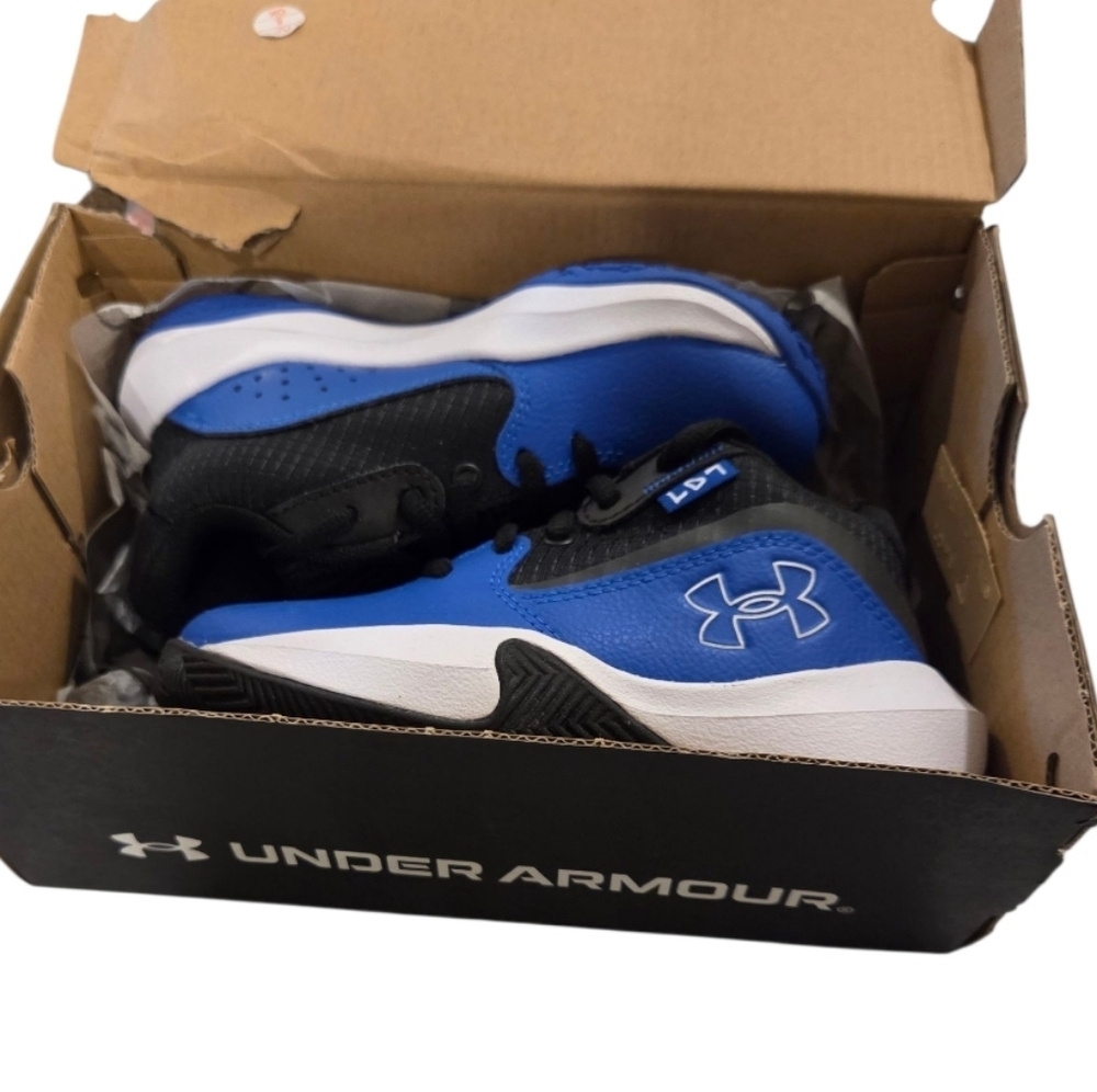 Under Armour Kids' Black and Blue Sneakers - Picture 6 of 6